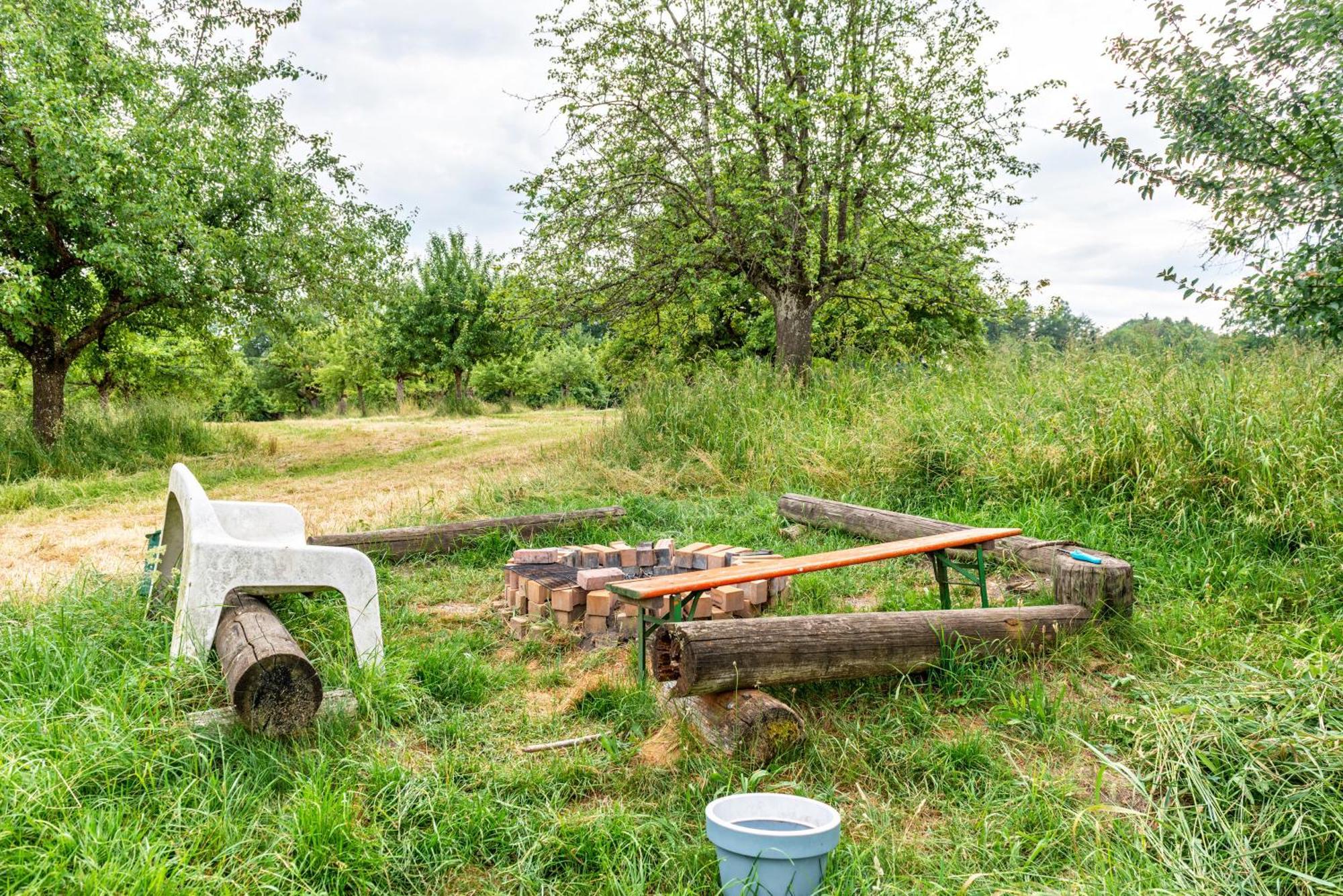 Beutenmuehle Straussenfarm Dach Owingen Bagian luar foto